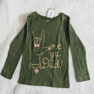 Toddler girls "Love Ya Dad" top